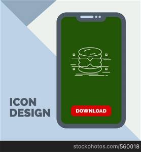 database, data, architecture, infographics, monitoring Line Icon in Mobile for Download Page. Vector EPS10 Abstract Template background