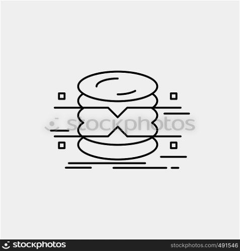 database, data, architecture, infographics, monitoring Line Icon. Vector isolated illustration. Vector EPS10 Abstract Template background