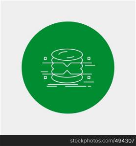 database, data, architecture, infographics, monitoring White Line Icon in Circle background. vector icon illustration. Vector EPS10 Abstract Template background