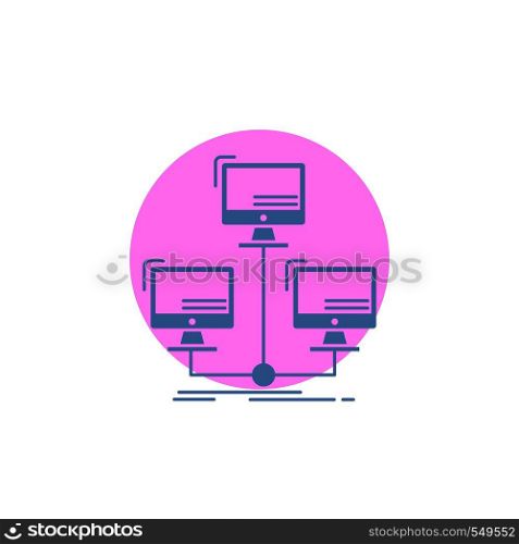 database, distributed, connection, network, computer Glyph Icon.. Vector EPS10 Abstract Template background