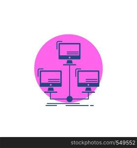 database, distributed, connection, network, computer Glyph Icon.. Vector EPS10 Abstract Template background
