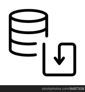 Database file download link with an arrow