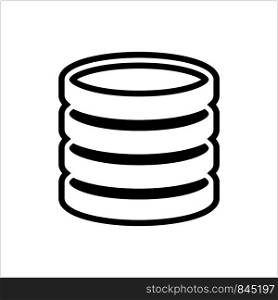 Database Icon, Data Base Icon Vector Art Illustration