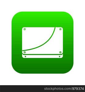 Database icon digital green for any design isolated on white vector illustration. Database icon digital green