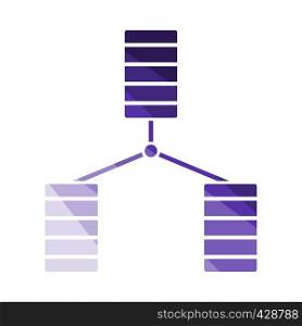 Database Icon. Flat Color Ladder Design. Vector Illustration.