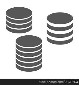 Database icon. server cylinders. Vector illustration. stock image. EPS 10.. Database icon. server cylinders. Vector illustration. stock image.