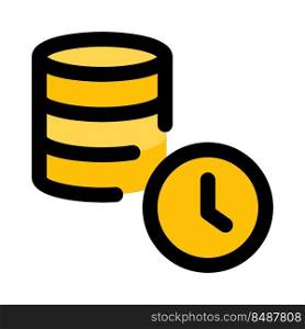 Database in process with delay times and queue