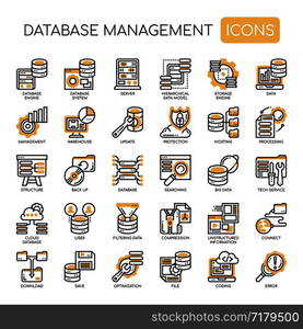 Database Management , Thin Line and Pixel Perfect Icons