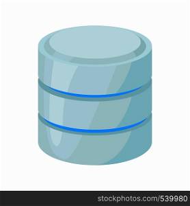 Database of network icon in cartoon style isolated on white background. Data storage symbol. Database of network icon, cartoon style
