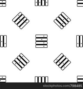 Database pattern repeat seamless in black color for any design. Vector geometric illustration. Database pattern seamless black