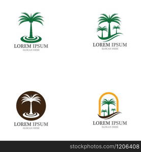 Date tree icon vector illustration logo template