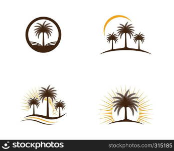 Date tree icon vector illustration logo template