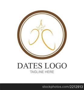 Dates Fruit logo designs, Arabian Fruit logo template