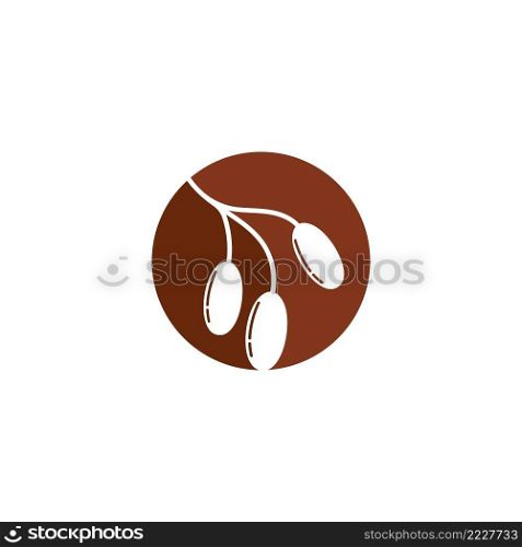 dates logo food graphic design element  template for Muslim holidays inspiration