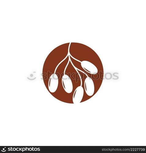 dates logo food graphic design element  template for Muslim holidays inspiration