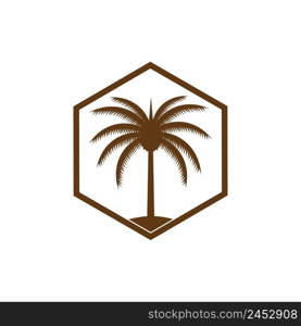 Dates palm icon template vector design