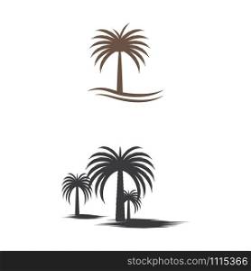 Dates tree Wave Logo Template vector symbol nature