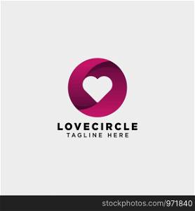 dating love circle gradient logo template vector illustration icon element isolated - vector. dating love circle gradient logo template vector illustration icon element isolated