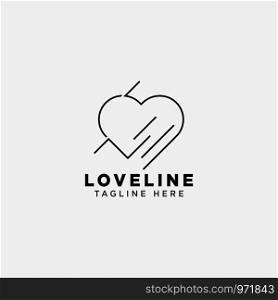 dating love line logo template vector illustration icon element isolated - vector. dating love line logo template vector illustration icon element isolated