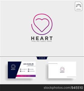 dating love line logo template vector illustration icon element isolated with business card - vector. dating love line logo template vector illustration icon element isolated