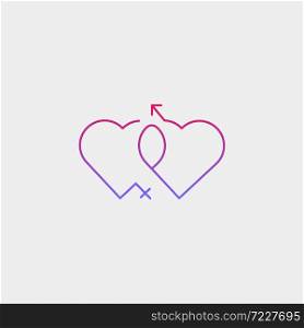dating love line vector illustration icon element isolated