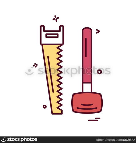 Day hammer labor labour saw icon vector design