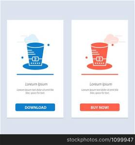 Day, Hat, Presidents, Usa Blue and Red Download and Buy Now web Widget Card Template