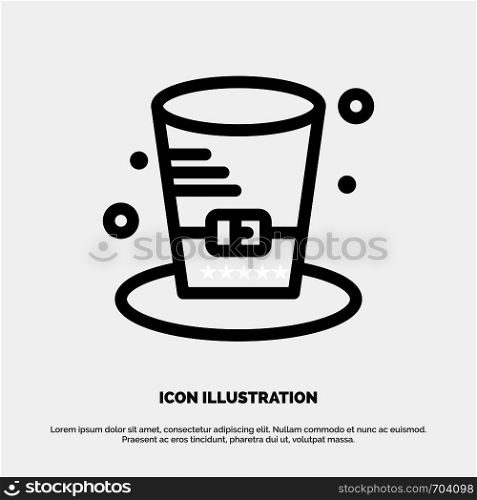 Day, Hat, Presidents, Usa Line Icon Vector