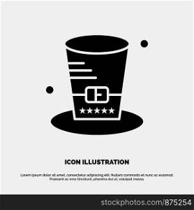 Day, Hat, Presidents, Usa solid Glyph Icon vector