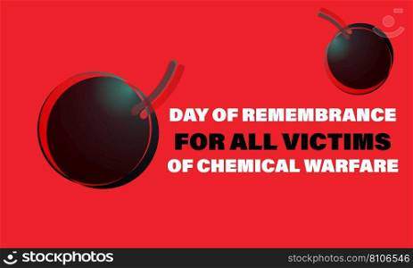 Day of remembrance for all victims of chemical Vector Image