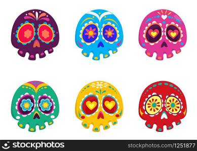 Day of the dead vector illustration set