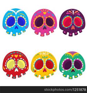Day of the dead vector illustration set