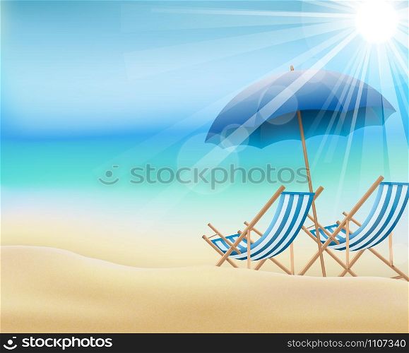 Daytime summer background on beach