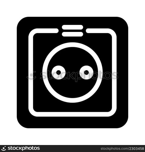 dc power glyph icon vector. dc power sign. isolated contour symbol black illustration. dc power glyph icon vector illustration