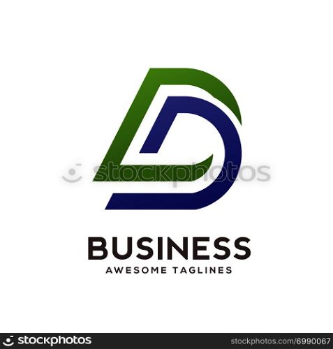 DD letter logo design vector illustration template,D letter logo vector, letter D and D logo vector, creative Letter DD letter logo