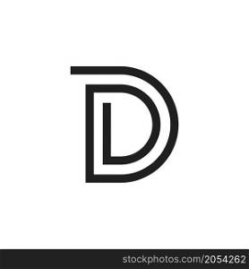 DD monogram vector design illustration