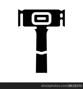 dead blow hammer glyph icon vector. dead blow hammer sign. isolated symbol illustration. dead blow hammer glyph icon vector illustration