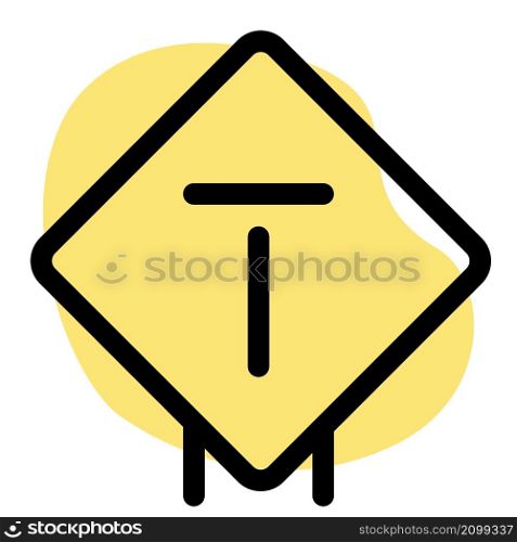 Dead end zone road signal on a road signboard