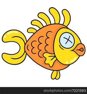 dead fish cartoon character