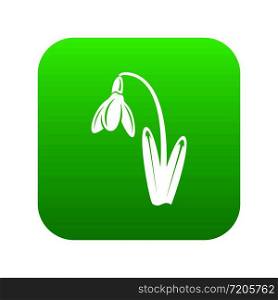 Dead flower icon green vector isolated on white background. Dead flower icon green vector