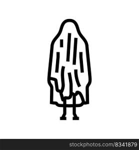 dead ghost line icon vector. dead ghost sign. isolated contour symbol black illustration. dead ghost line icon vector illustration
