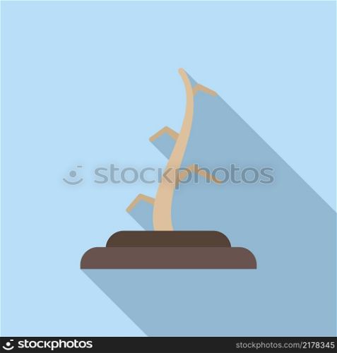 Dead tree icon flat vector. Climate disaster. Weather effect. Dead tree icon flat vector. Climate disaster