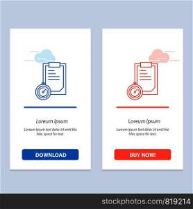 Deadline, Business, Planning, Time Blue and Red Download and Buy Now web Widget Card Template