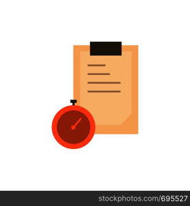 Deadline, Business, Planning, Time Flat Color Icon. Vector icon banner Template