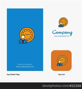 Deadline Company Logo App Icon and Splash Page Design. Creative Business App Design Elements