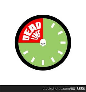 Deadline. Ends up being on clock. Vector illustration&#xA;