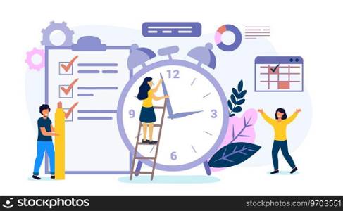 Deadline time management on road to success Vector Image