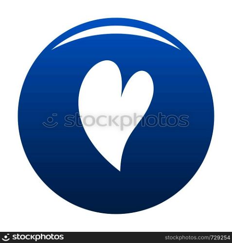 Deaf heart icon. Simple illustration of deaf heart vector icon for any design blue. Deaf heart icon vector blue
