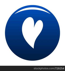 Deaf heart icon. Simple illustration of deaf heart vector icon for any design blue. Deaf heart icon vector blue