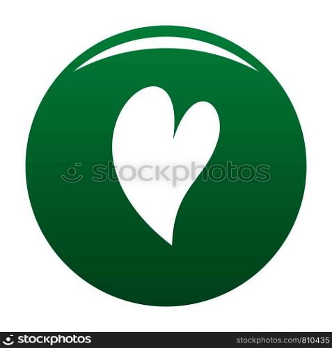Deaf heart icon. Simple illustration of deaf heart vector icon for any design green. Deaf heart icon vector green